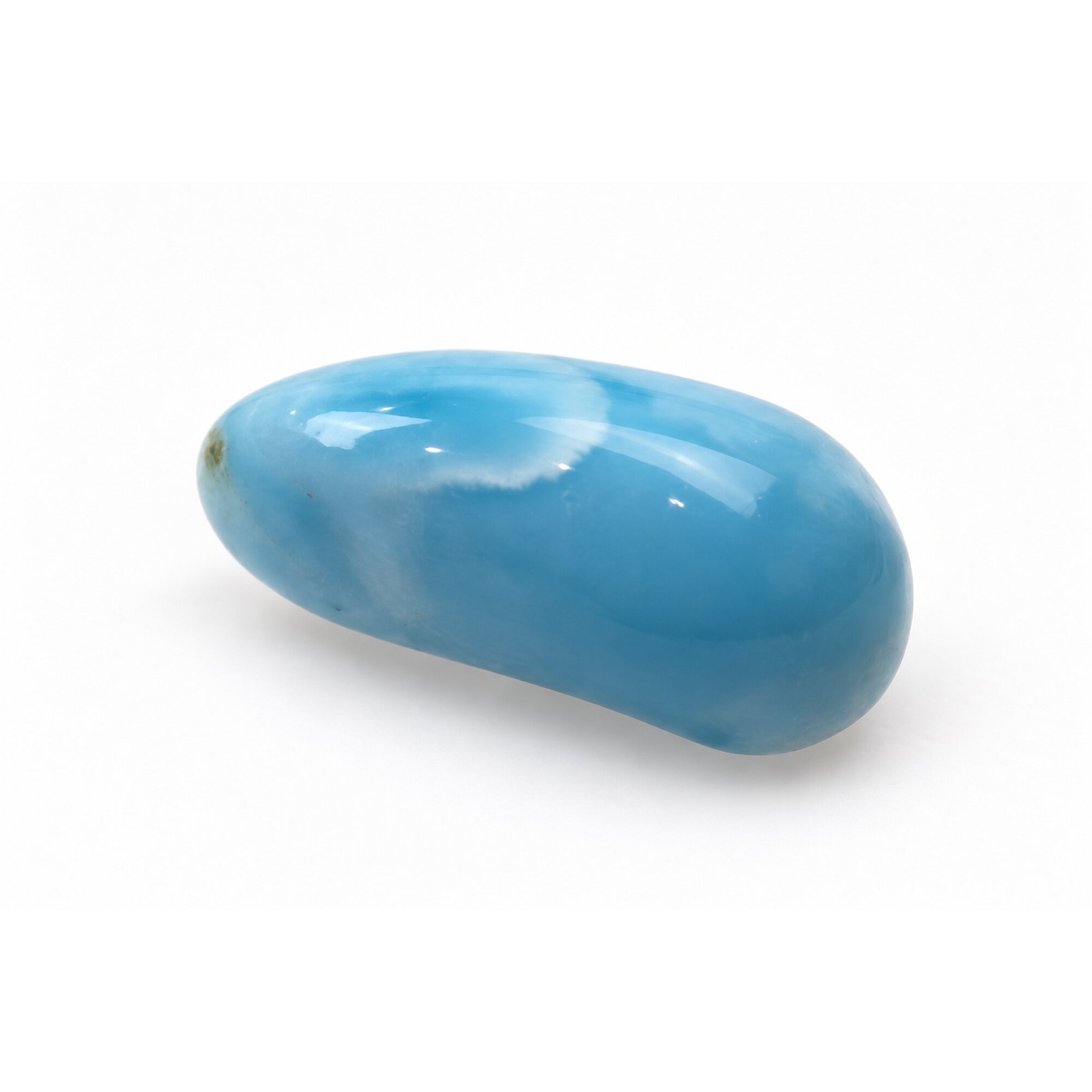 Genuine handcrafted sky blue Dominican Larimar cabochon 21mm – photo 4