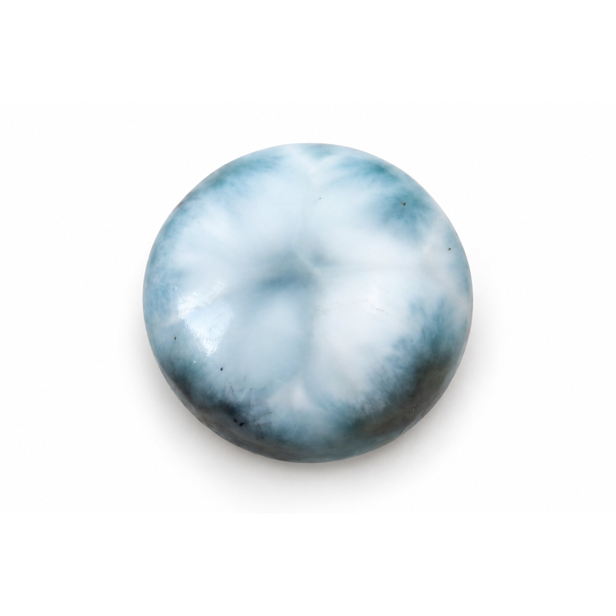Authentic light sea blue Dominican Larimar cabochon 23mm – photo 2