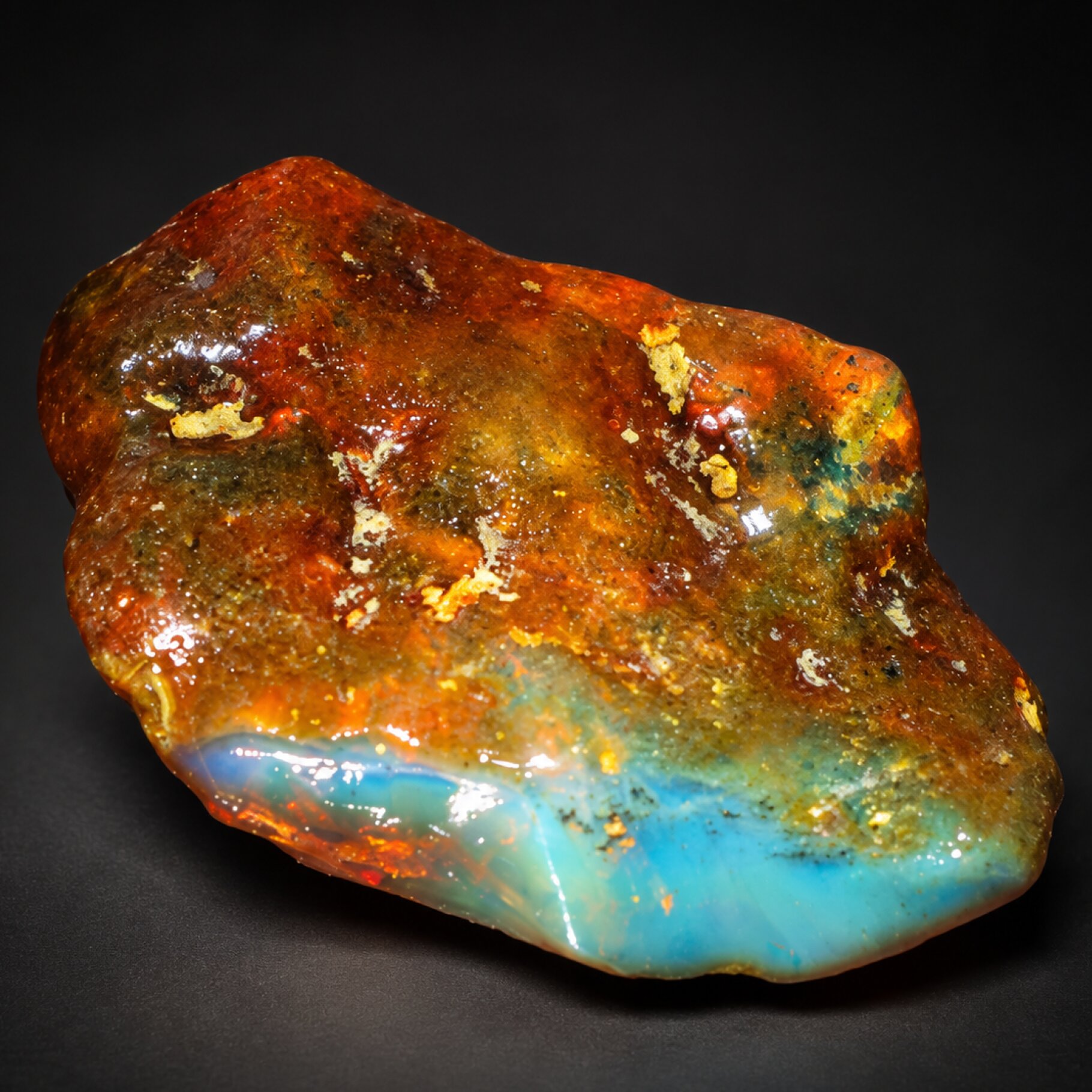 Authentic sky blue rough specimen Dominican amber 11.9g