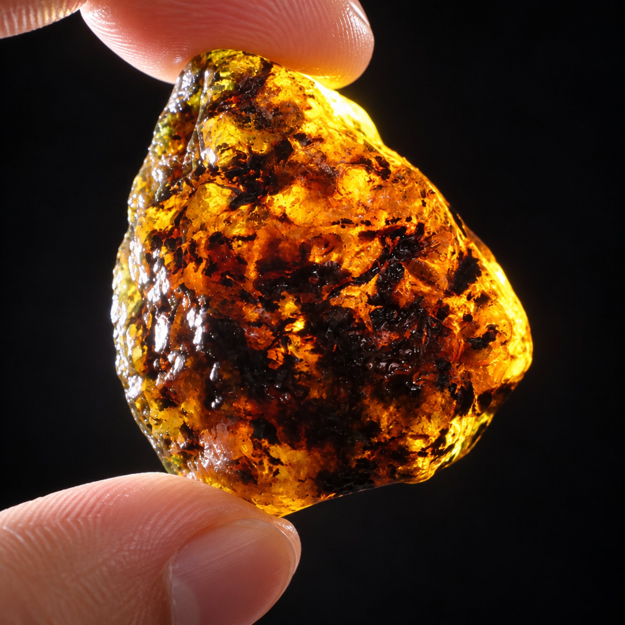 Pure natural green blue rough specimen Dominican amber 19.8g – photo 6