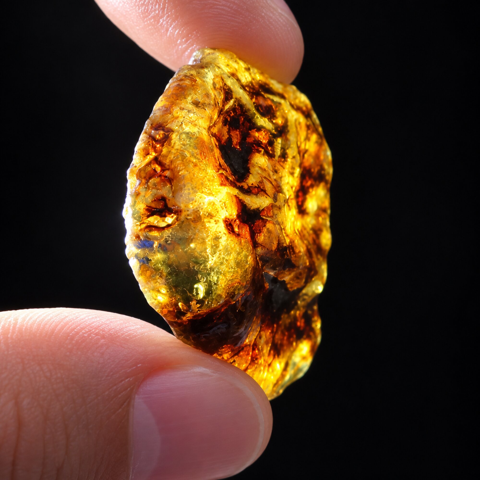 Earth mined sky blue rough specimen Dominican amber 7.7g – photo 3