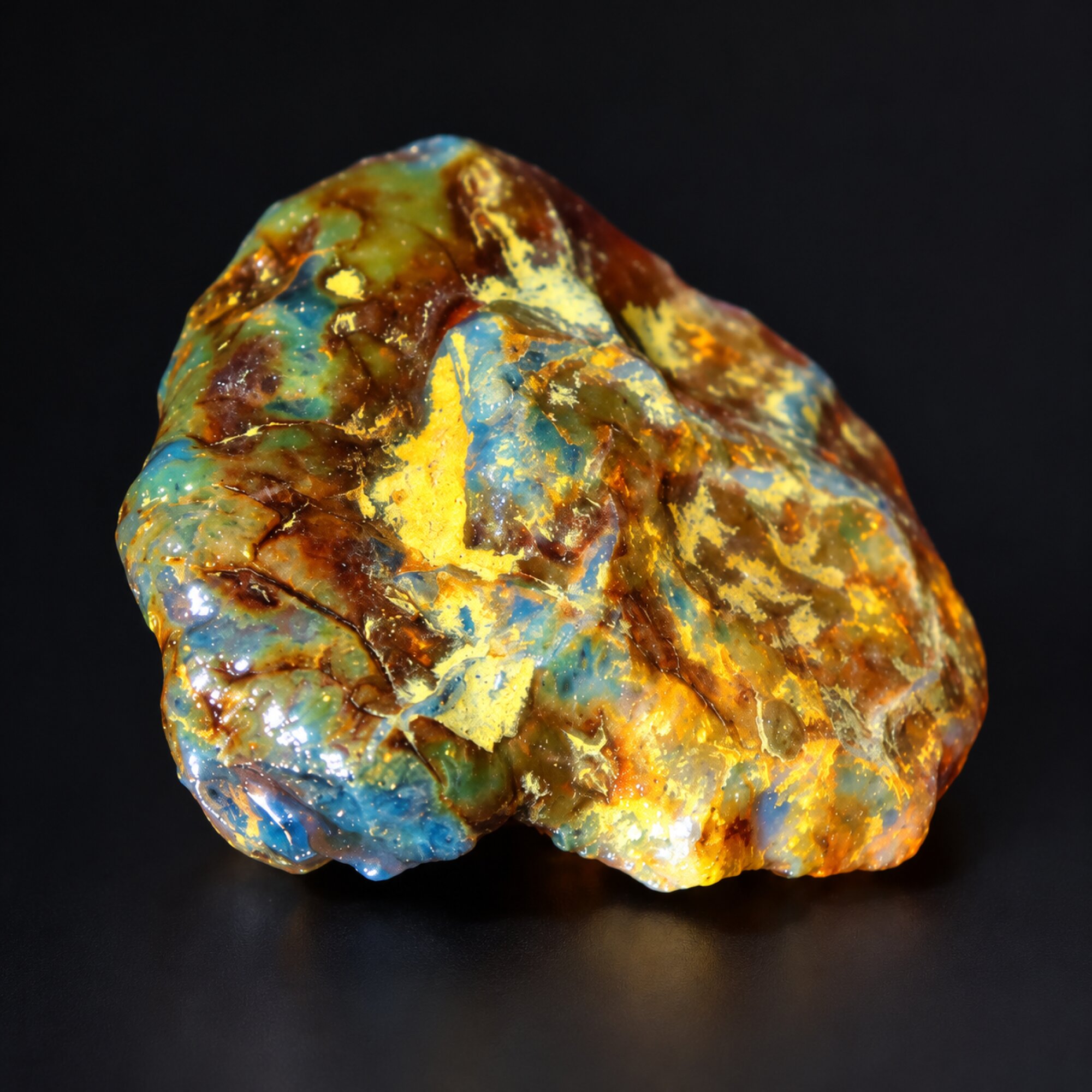 Earth mined sky blue rough specimen Dominican amber 7.7g – photo 9