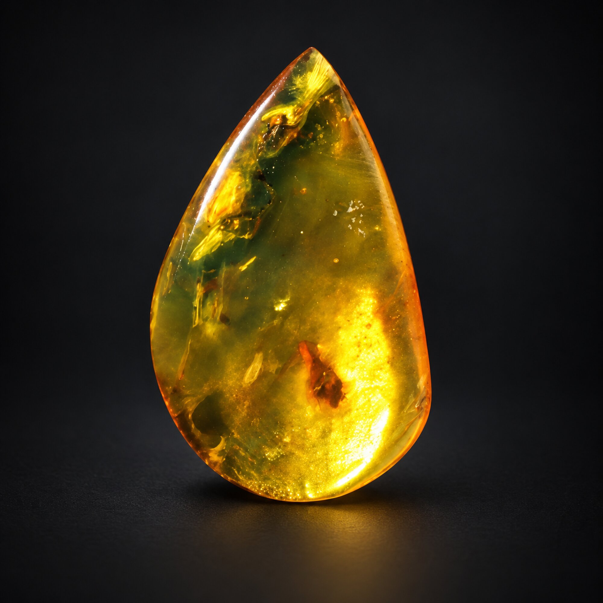 Natural orange yellow polished Dominican amber – photo 5