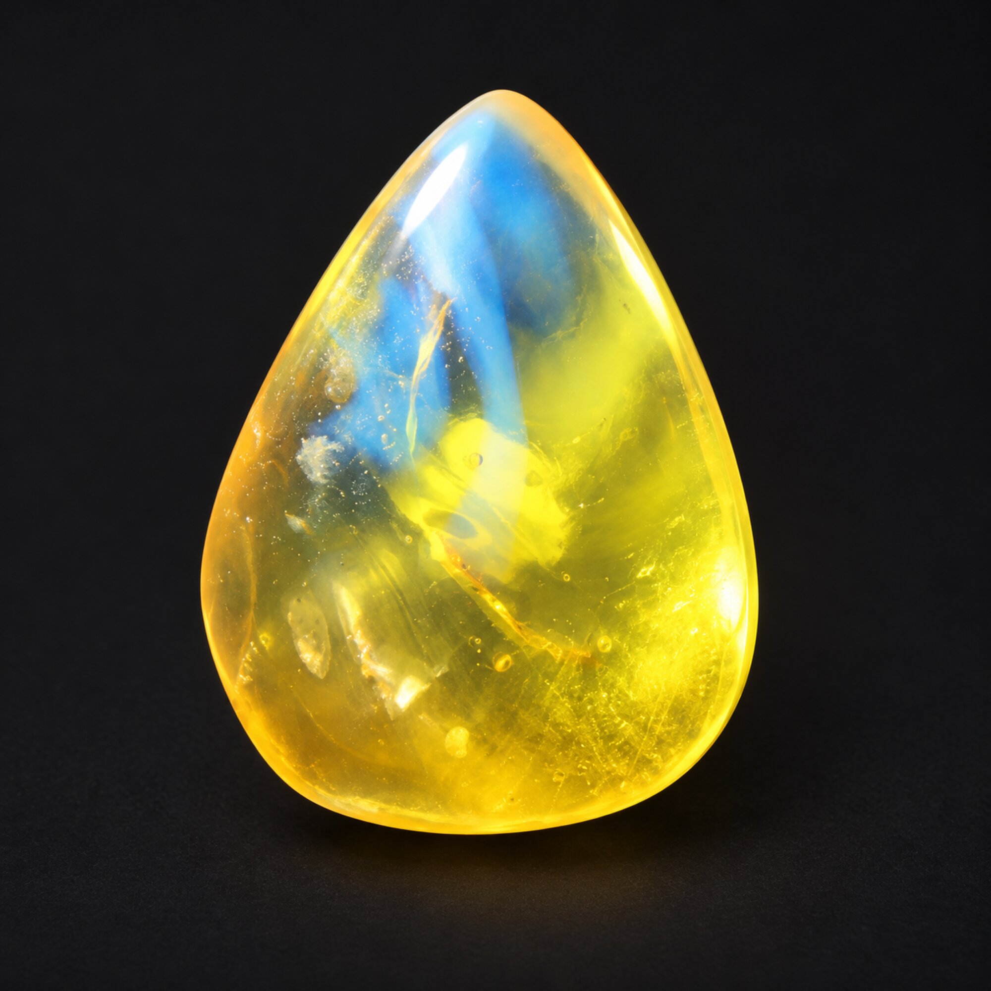 Genuine blue green polished Dominican amber – photo 8