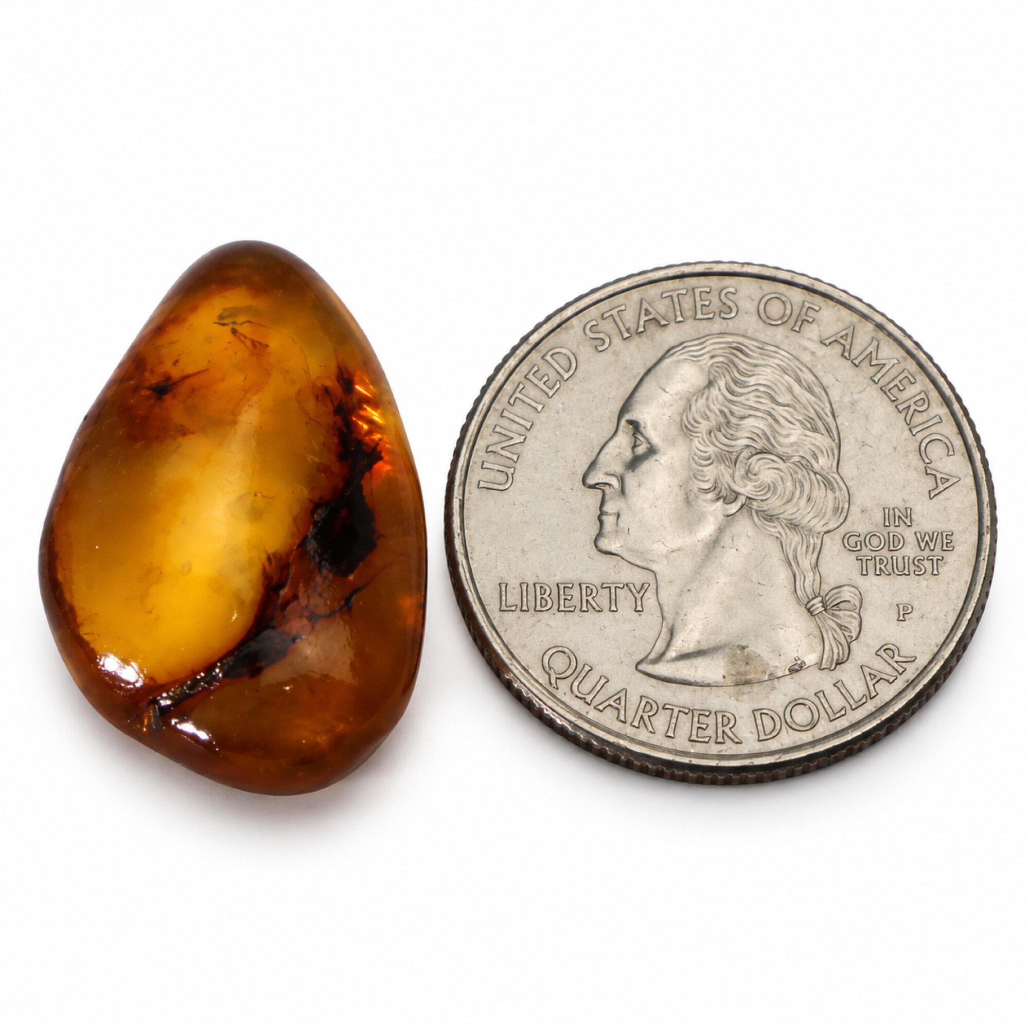 Pure natural yellow green polished Dominican amber – photo 3