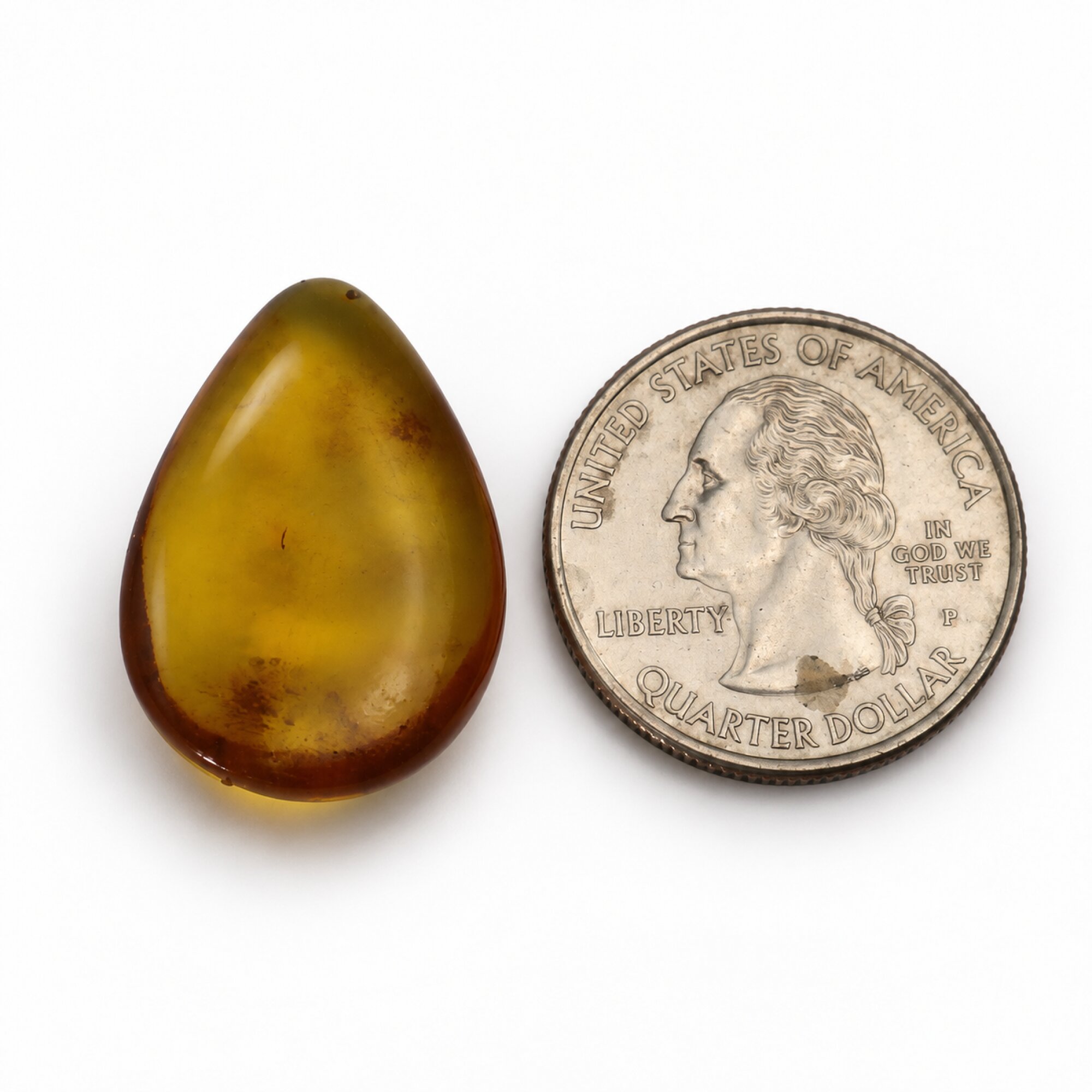 Natural yellow green polished Dominican amber – photo 6