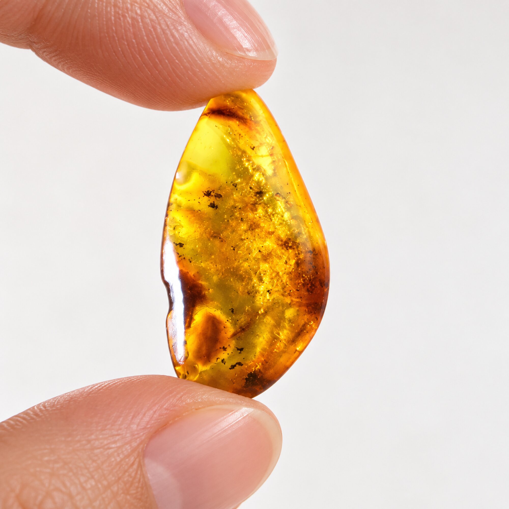 Natural orange yellow polished Dominican amber – photo 8