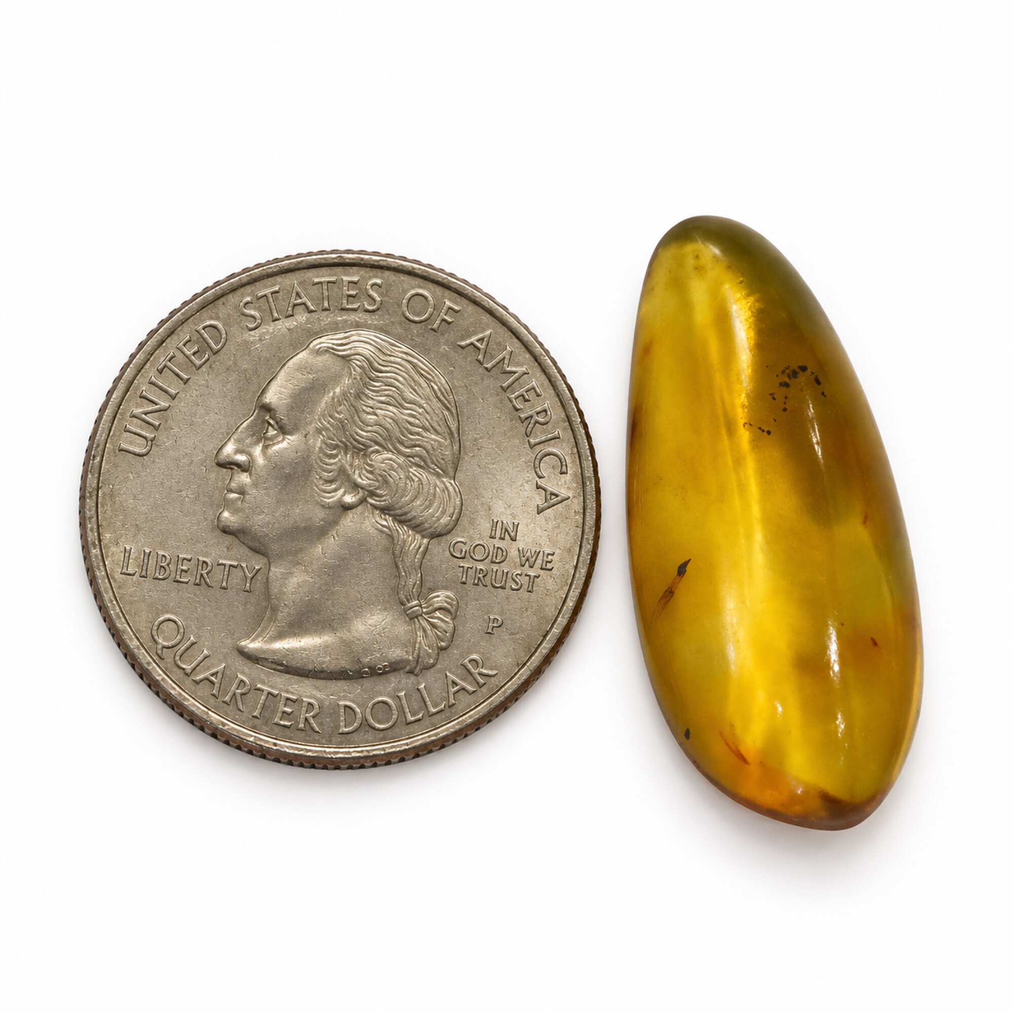 Genuine sky blue Dominican amber cabochon – photo 4