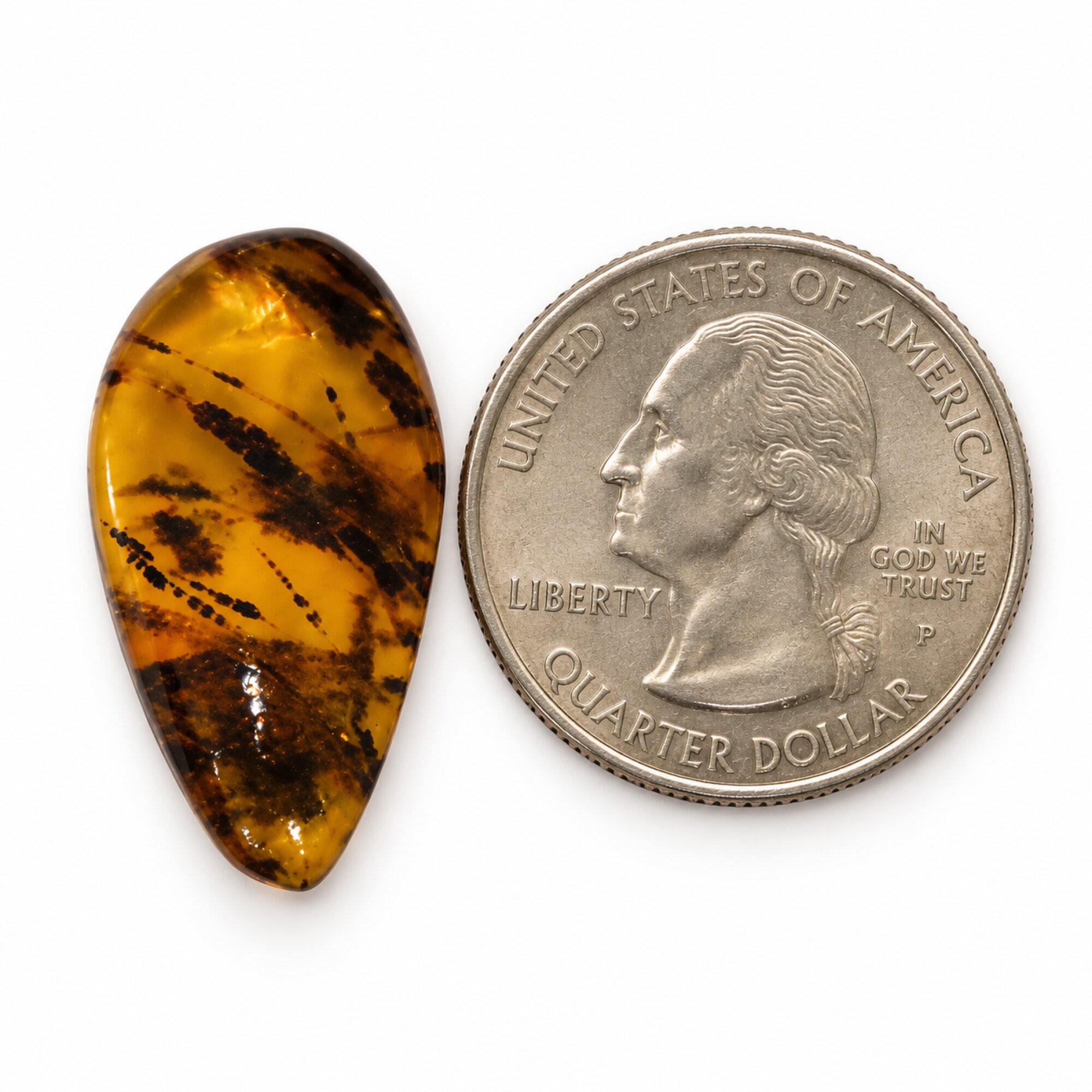 Genuine sky blue Dominican amber cabochon – photo 6