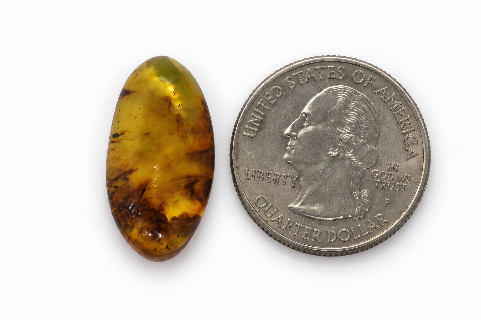 Authentic sky blue Dominican amber cabochon – photo 7