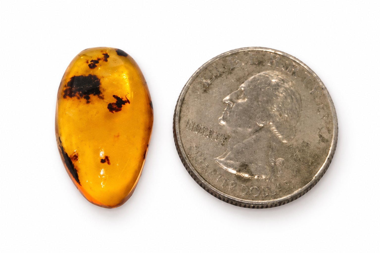 Authentic deep green Dominican amber cabochon – photo 6