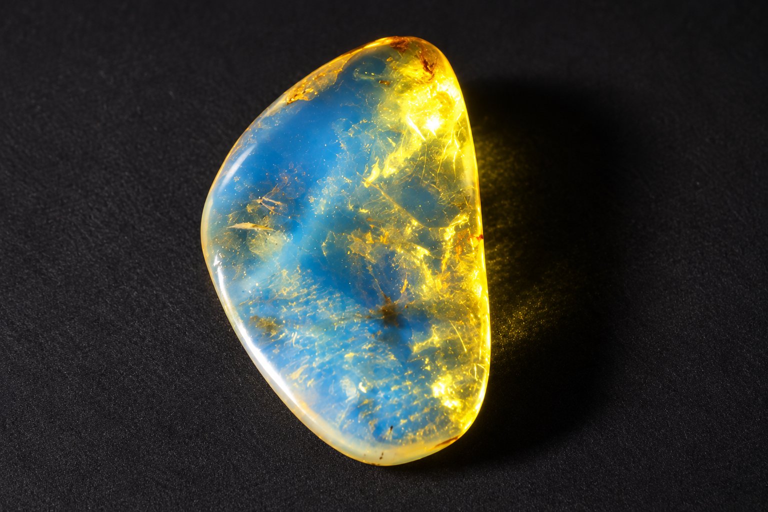 Authentic deep blu e polished Dominican amber – photo 2