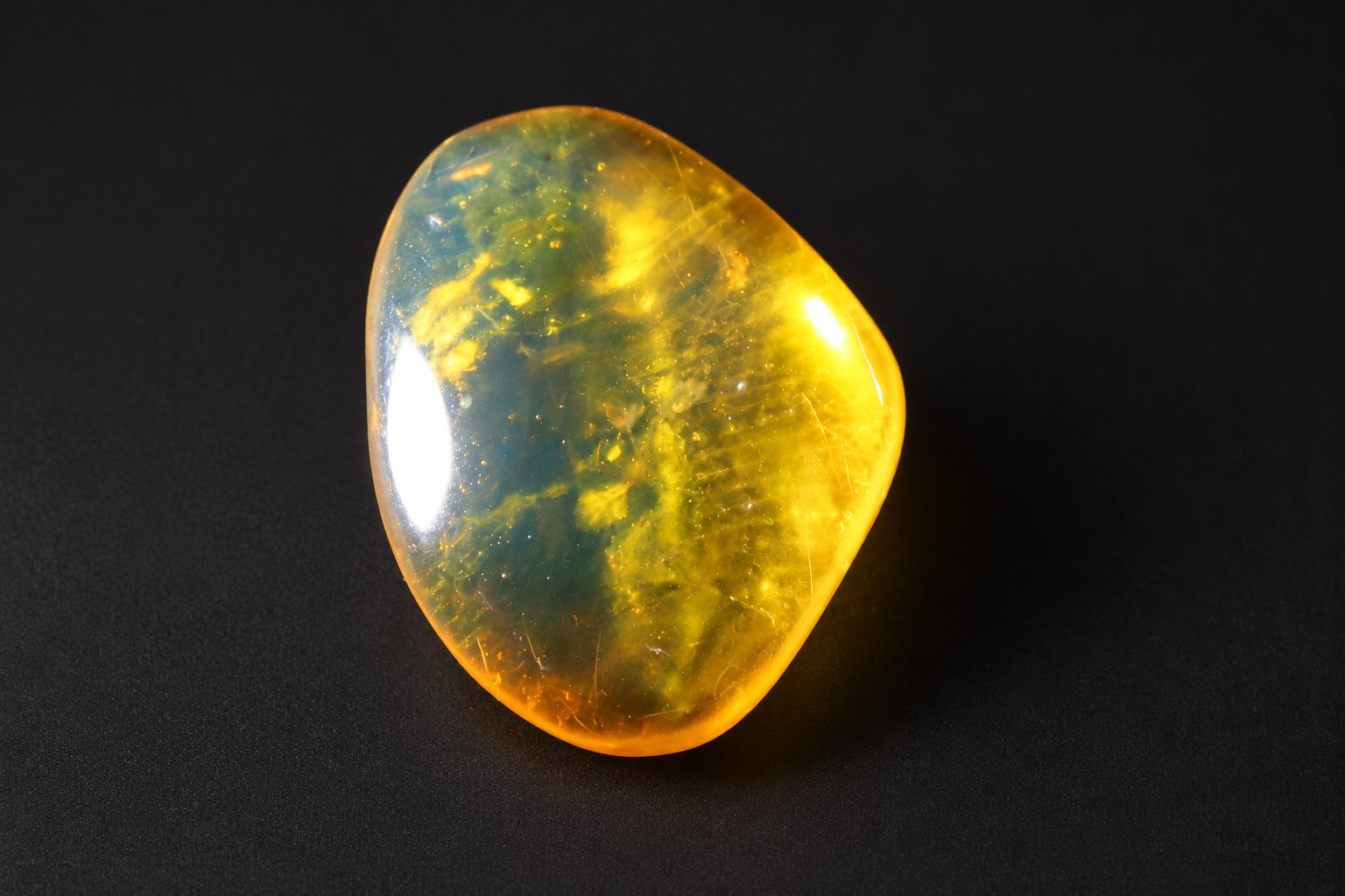 Genuine light blue polished Dominican amber – photo 5
