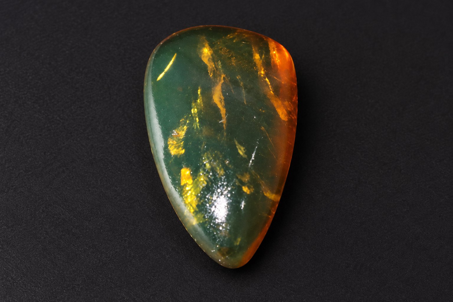 Genuine orange green polished Dominican amber – photo 7