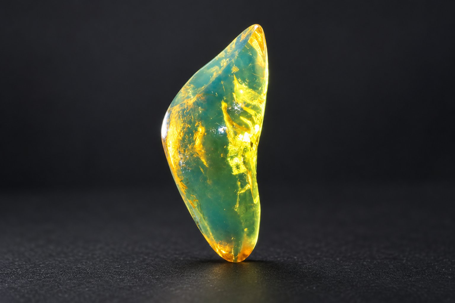 Genuine orange green polished Dominican amber – photo 6