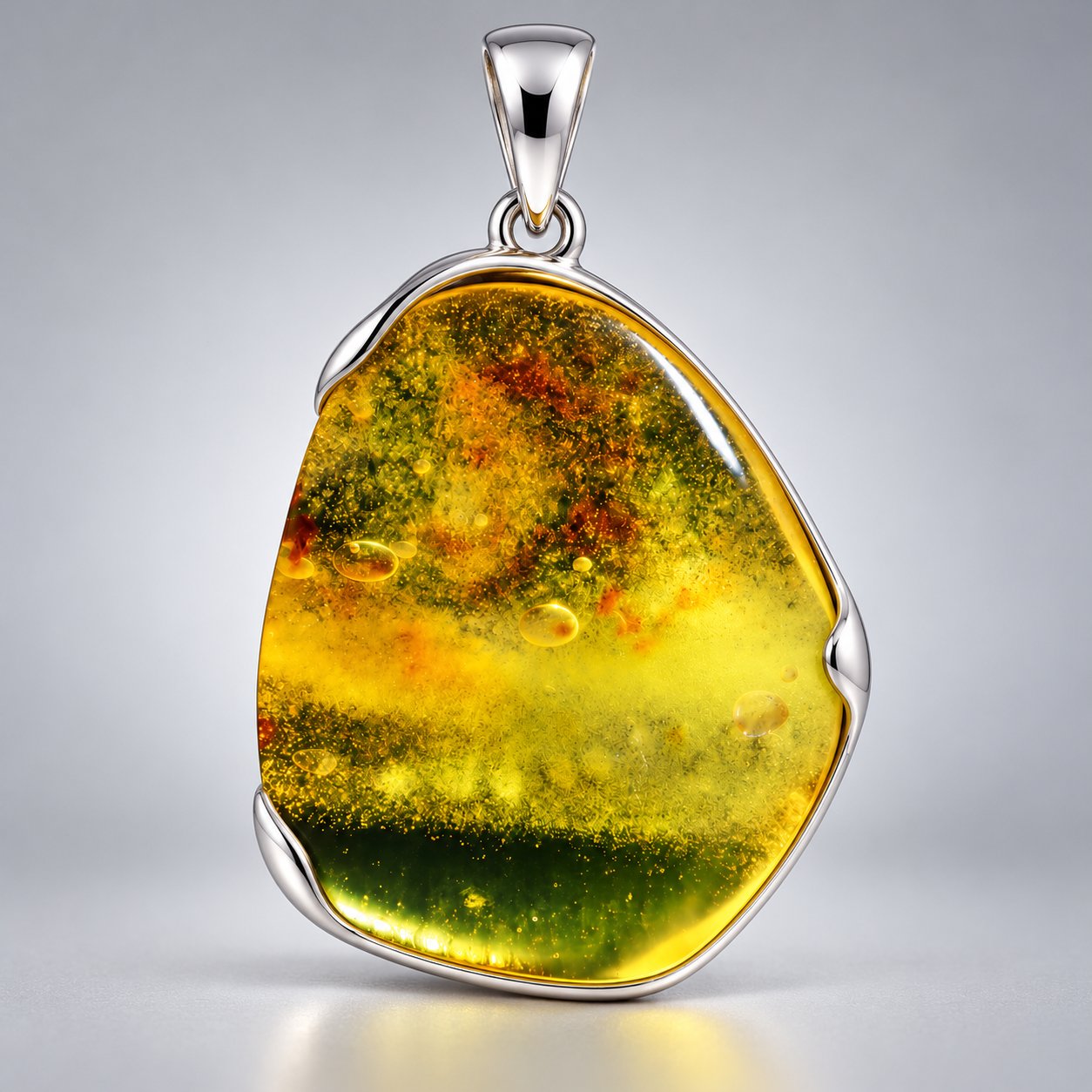 True caribbean light green yellow polished Dominican amber – photo 6