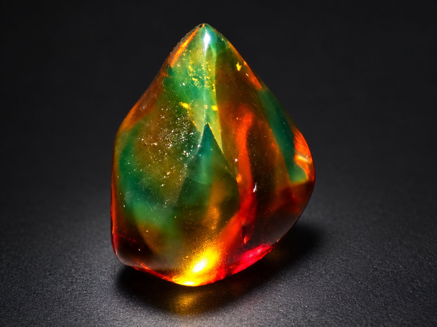 True caribbean red green polished Dominican amber – photo 2