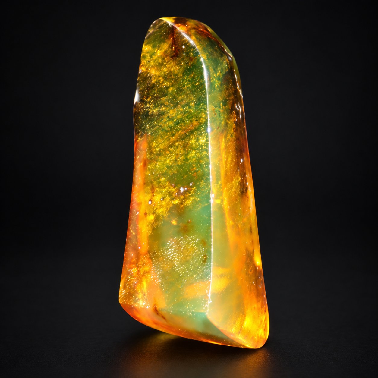 True caribbean orange green polished Dominican amber – photo 4