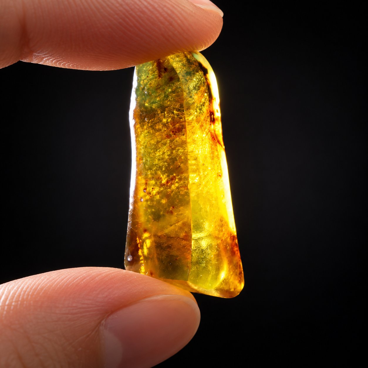 True caribbean orange green polished Dominican amber – photo 9