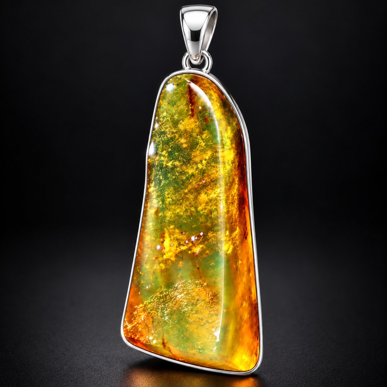 True caribbean orange green polished Dominican amber – photo 11