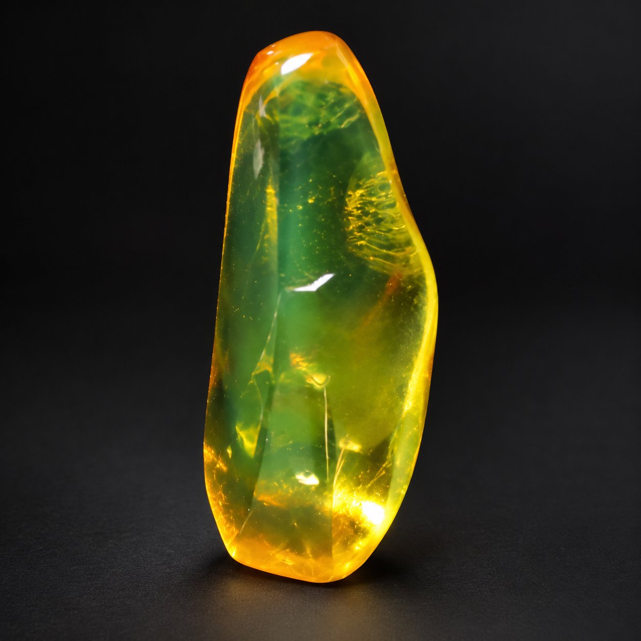 True caribbean deep green polished Dominican amber – photo 4
