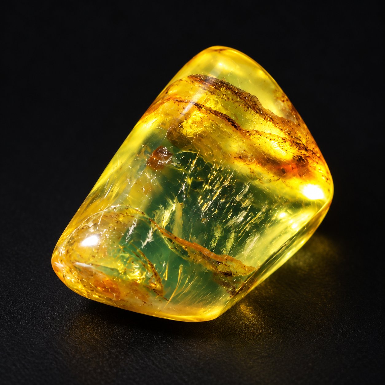 Authentic yellow green polished Dominican amber – photo 4