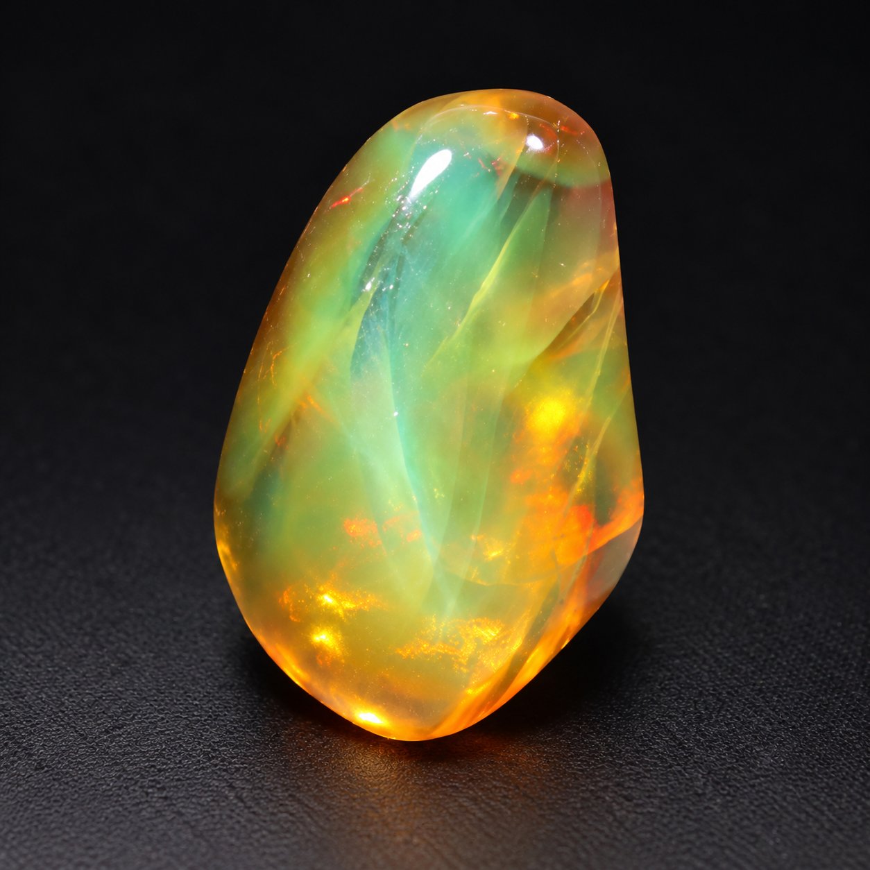 Authentic yellow green polished Dominican amber 25mm