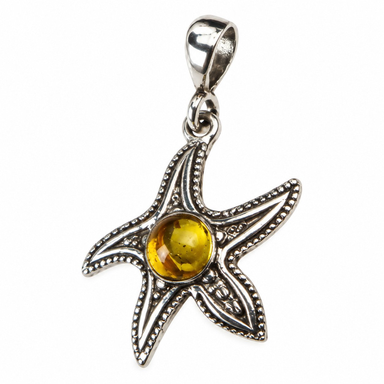 Artisan yellow green Dominican amber sterling silver pendant 4.1g – photo 6