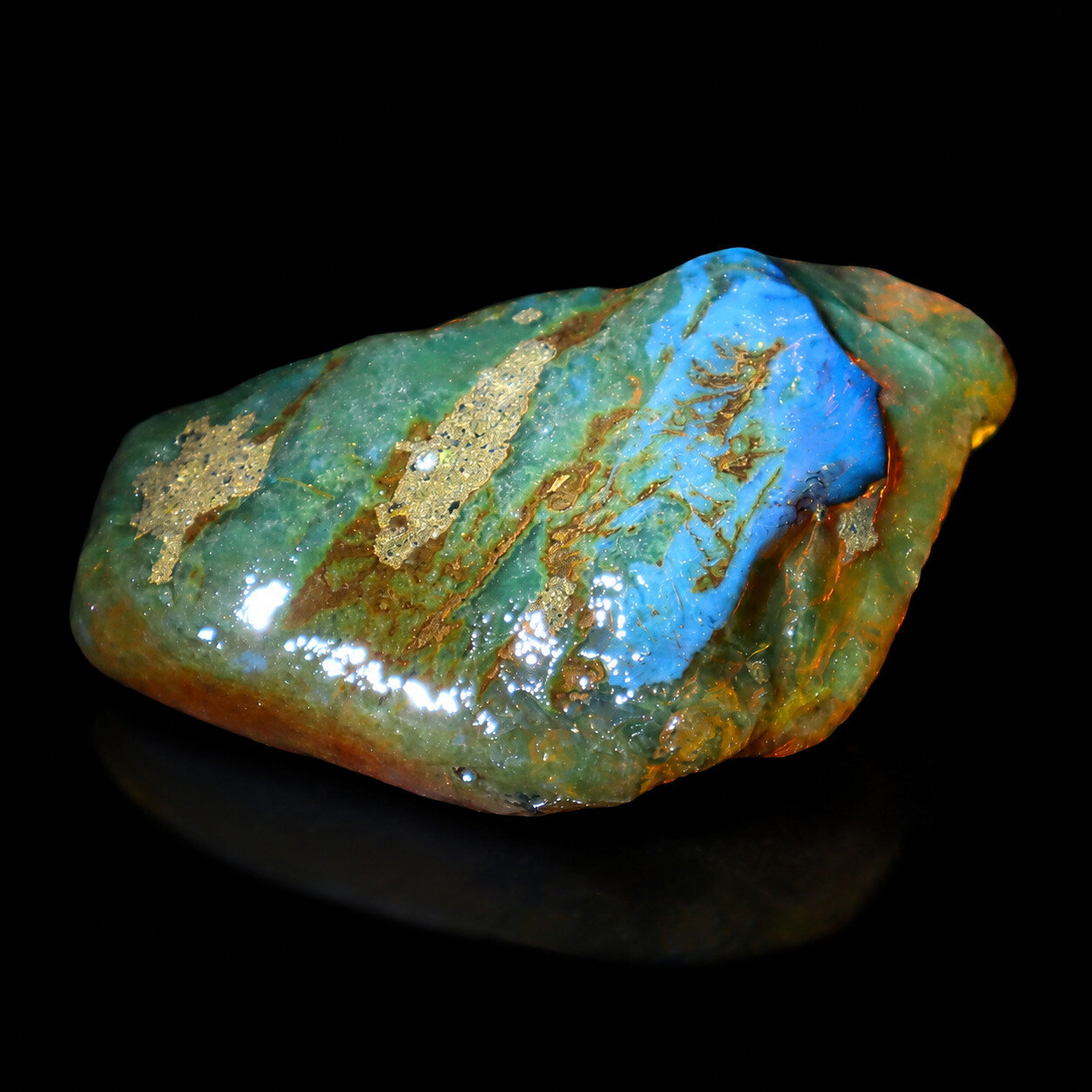 Natural Multicolor Blue Dominican Amber Rough Specimen Chunk 59mm 24.4g – photo 9