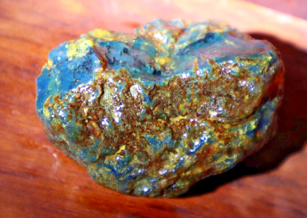 Natural Dominican Clear with inclusions Deep Blue Green Amber Rough Specimen