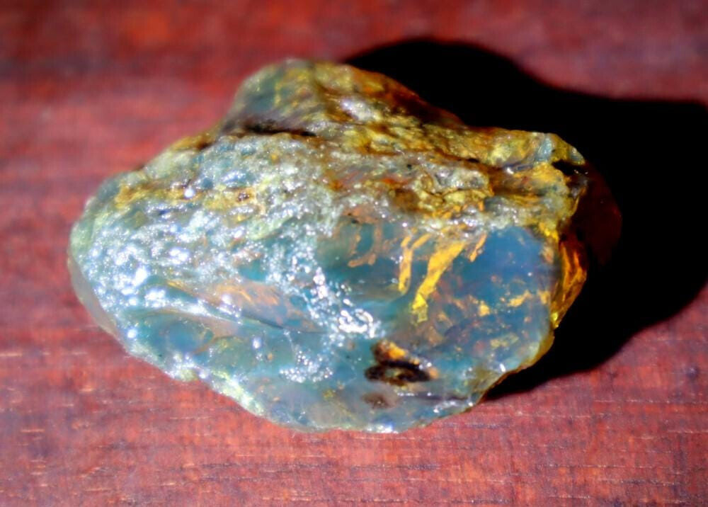Exquisite Natural Dominican Crystal Clear Sky Blue Amber Rough Specimen 37mm 8.4 – photo 5