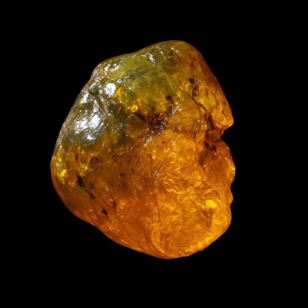 Quality Artisan Orange Yellow Dominican Amber Rough Specimen Chunk 45mm 18.4g – photo 5