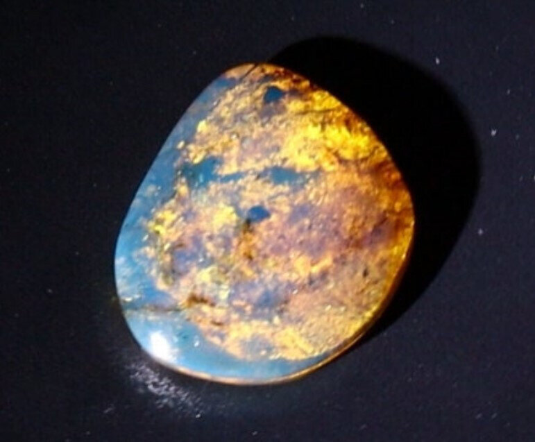 Exquisite Natural Dominican Clear Sky Blue Amber Polished Stone 28mm 15CT – photo 7