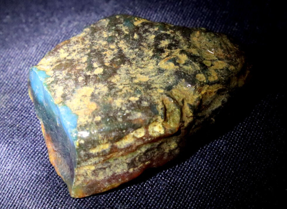 Exquisite Natural Dominican Clear Green Blue Amber Rough Specimen 46mm 18g – photo 5