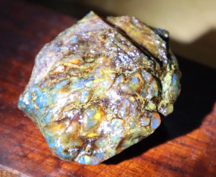 Rarest Natural Dominican Opaque Yellow Blue Amber Rough Specimen 58mm 38.3g – photo 6