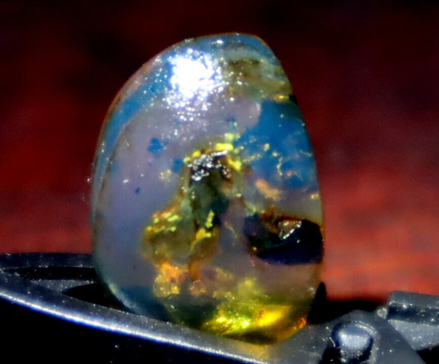 Beautiful Natural Dominican Clear Sky Blue Amber Polished Stone 18mm free drill – photo 5