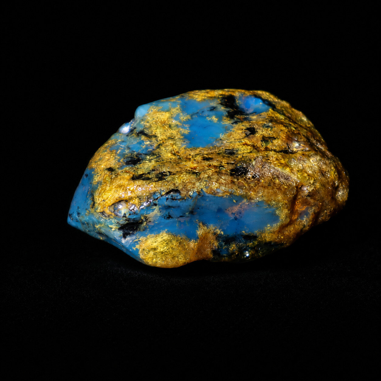 Unique Premium Deep Blue Dominican Amber Rough Specimen Chunk 37mm 8.5g – photo 7
