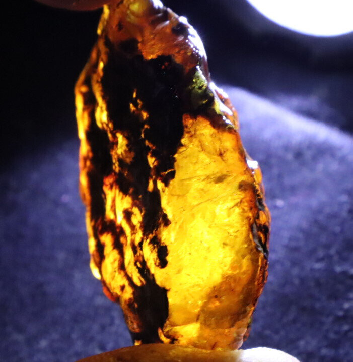 Beautiful Natural Dominican Clear Sky Blue Amber Rough Specimen 50mm 16.5g – photo 11