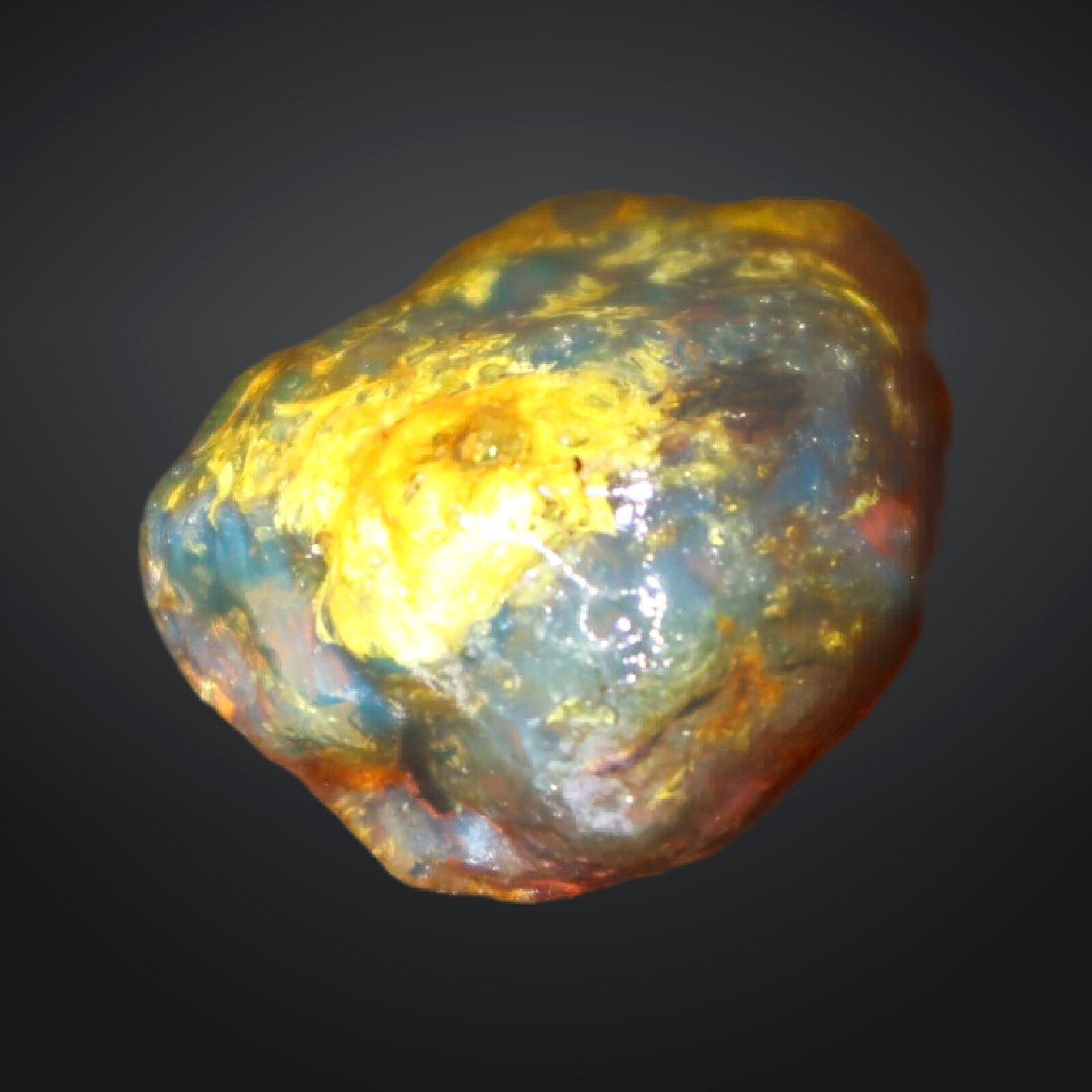Fine Rare Sky Blue Dominican Amber Rough Specimen Chunk 39mm 10g – photo 12