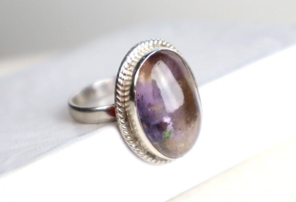 Charm. Design Clear Light Purple Amethyst 925 Sterling Silver Ring #6.5 – photo 2
