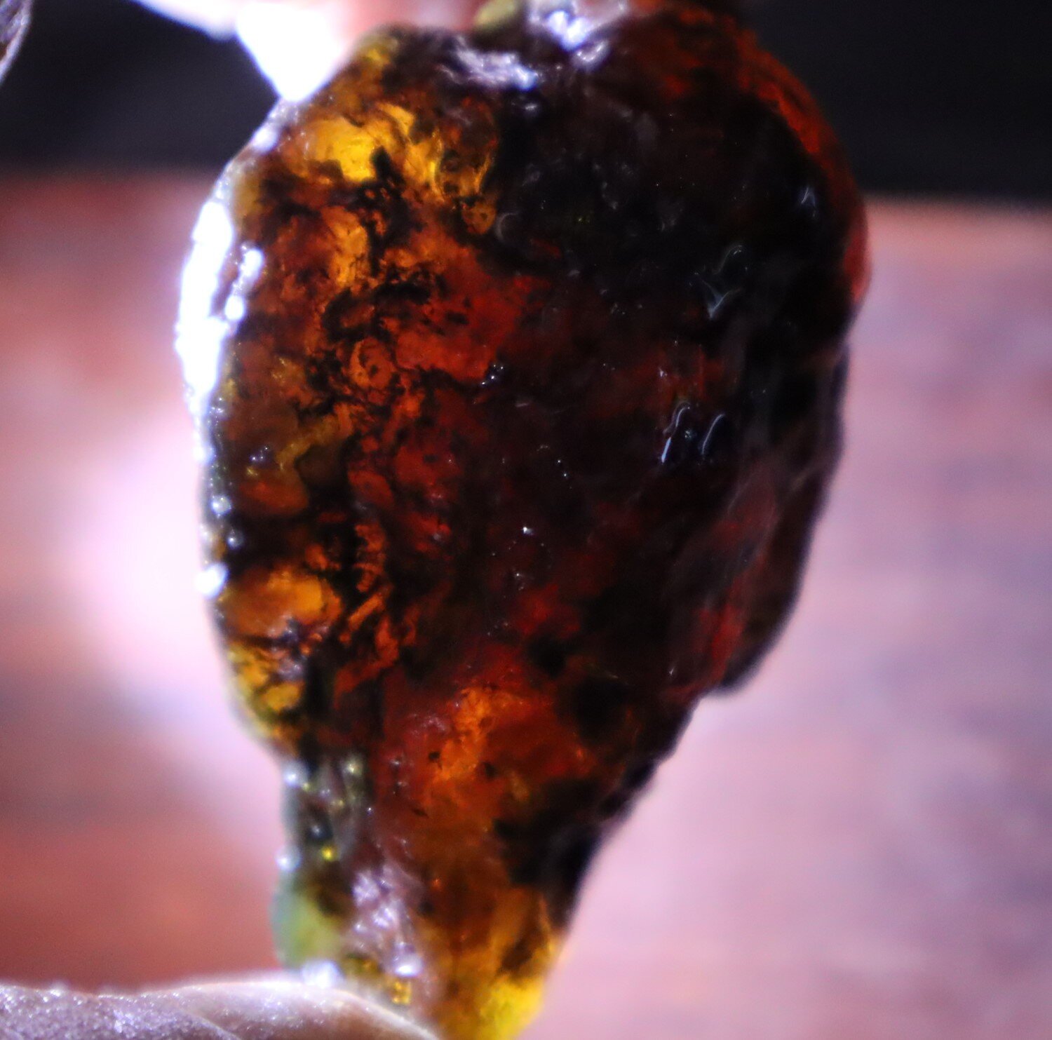 Beautiful Natural Dominican Clear Green Blue Amber Rough Specimen 57mm 38g – photo 10