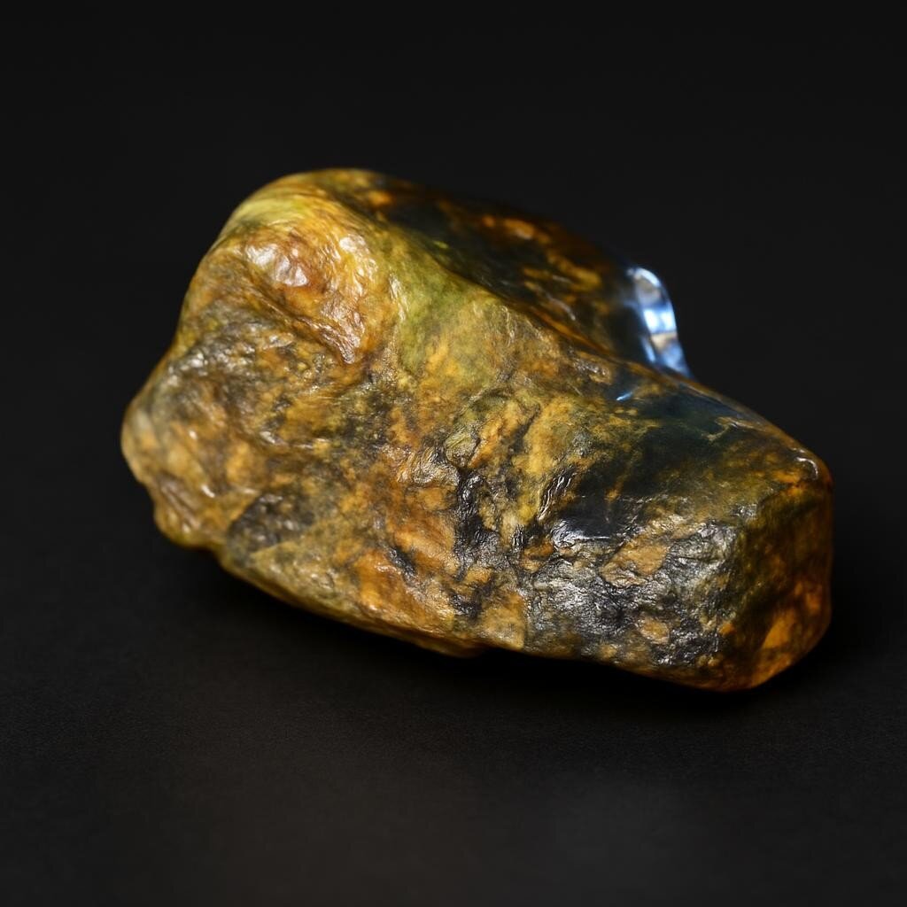 Beautiful Orange Green Dominican Amber Rough Specimen Chunk 54mm 18.5g – photo 6