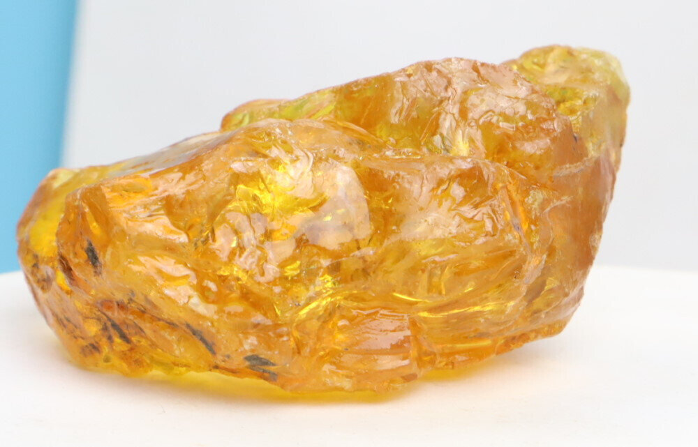 Beautiful Natural Dominican Crystal Clear Deep Yellow Amber Rough Specimen 67mm – photo 5
