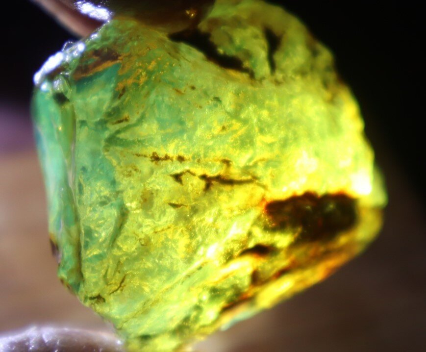 Excellent Nat. Dominican Crystal Clear Green Blue Amber Rough Specimen 50mm 18.5 – photo 14