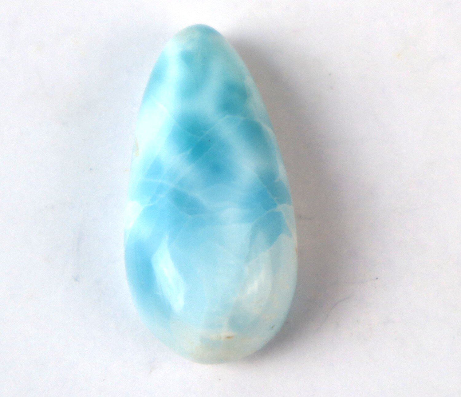 Impressive Natural Sky Blue Larimar Cabochon 30mm – photo 5