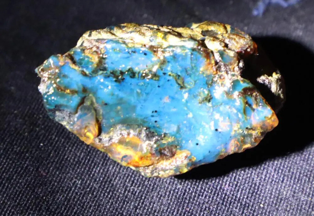 Finest Natural Dominican Translucent Sky Blue Amber Rough Specimen 43mm 14g – photo 5
