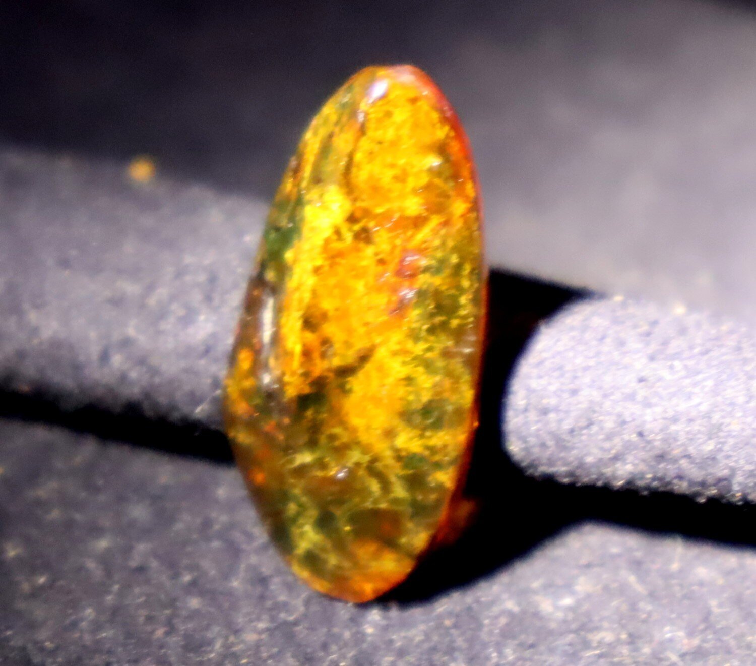 Beautiful Natural Dominican Translucent Light Blue Amber Polished Stone 23mm – photo 7