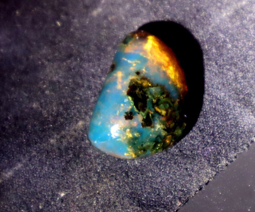 Charming Design Natural Dominican Translucent Deep Blue Amber Polished Stone 25mm – photo 5