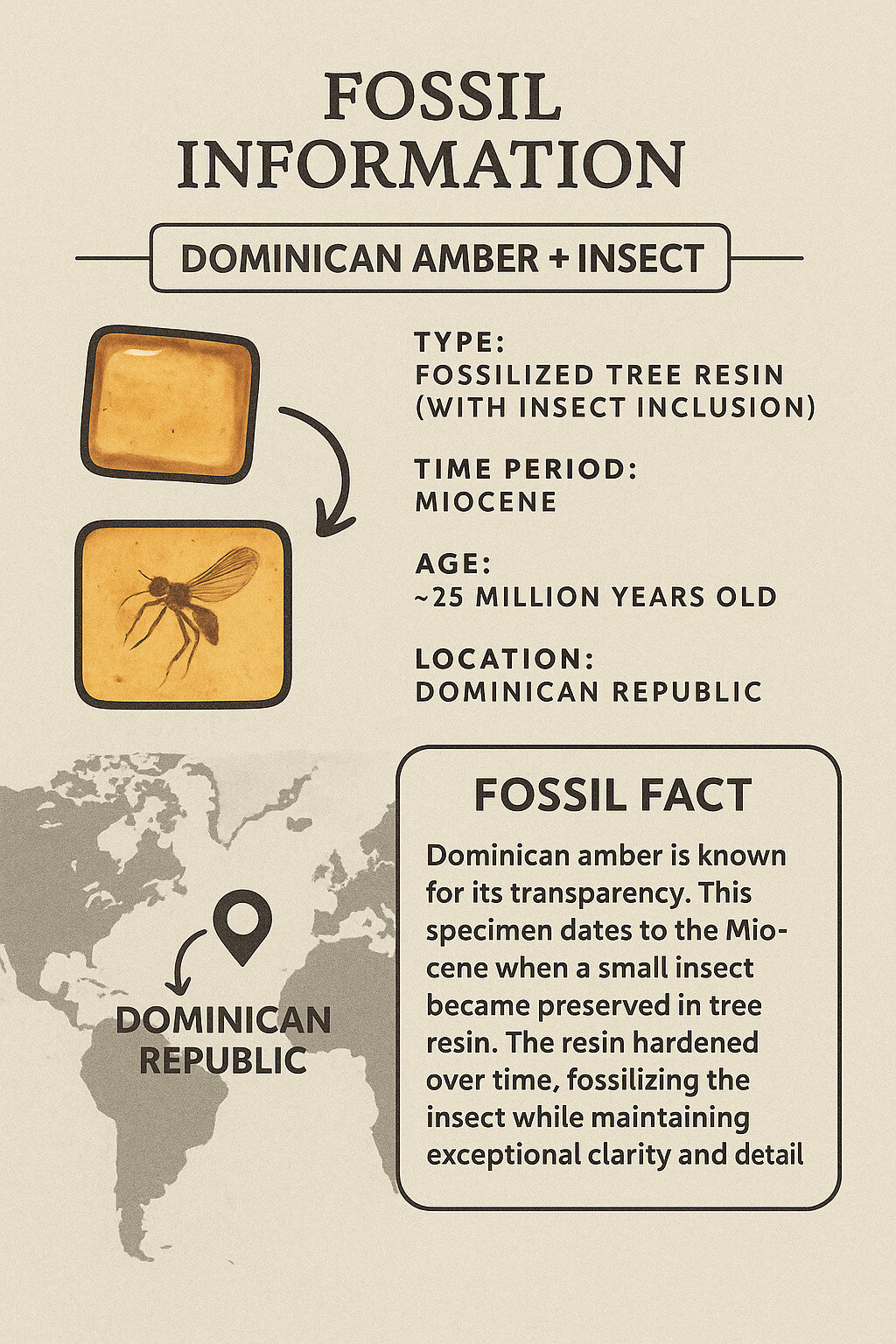 Amber Inclusion: Small Fly (Order Diptera) from the Caribbean Miocene – photo 2