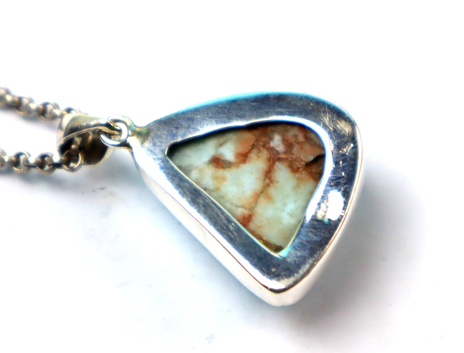 Charming Design Natural Ocean Blue Larimar .925 Sterling Silver Pendant 35mm – photo 7